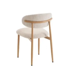 Eetkamerstoelen Celia Beige Naturel Santi Set van 2