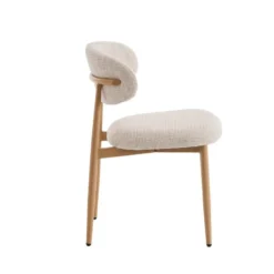 Eetkamerstoelen Celia Beige Naturel Santi Set van 2