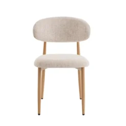 Eetkamerstoelen Celia Beige Naturel Santi Set van 2