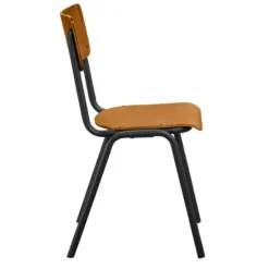 Eetkamerstoel Oscar - hout - bruin/zwart