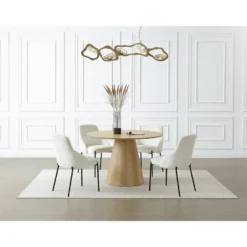 Eettafel ANTALIZA - 4 plaatsen - Natuurlijk licht Hout paneel