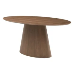 Eettafel ANTELADA - 6 plaatsen - Natuurlijk donker Hout paneel