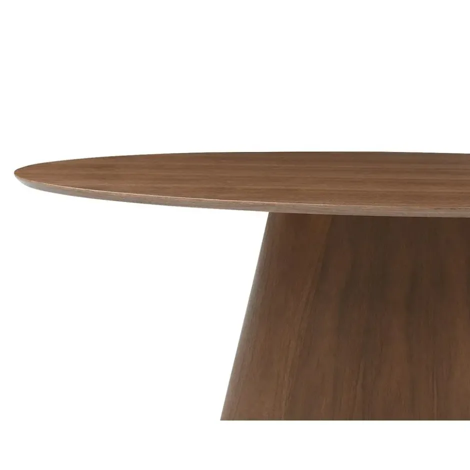 Eettafel ANTELADA - 6 plaatsen - Natuurlijk donker Hout paneel