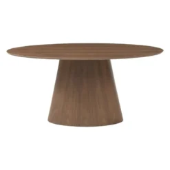 Eettafel ANTELADA - 6 plaatsen - Natuurlijk donker Hout paneel