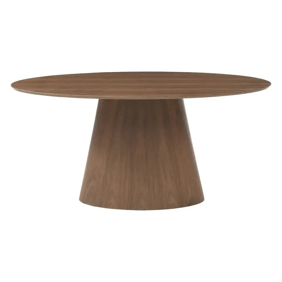 Eettafel ANTELADA - 6 plaatsen - Natuurlijk donker Hout paneel
