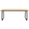 Eettafel Brigitte rechthoekig - naturel/zwart - 200x100 cm