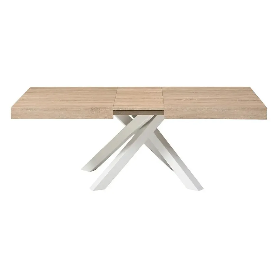 Eettafel CATONAV - Uitschuifbaar - Natuurlijk licht Hout paneel
