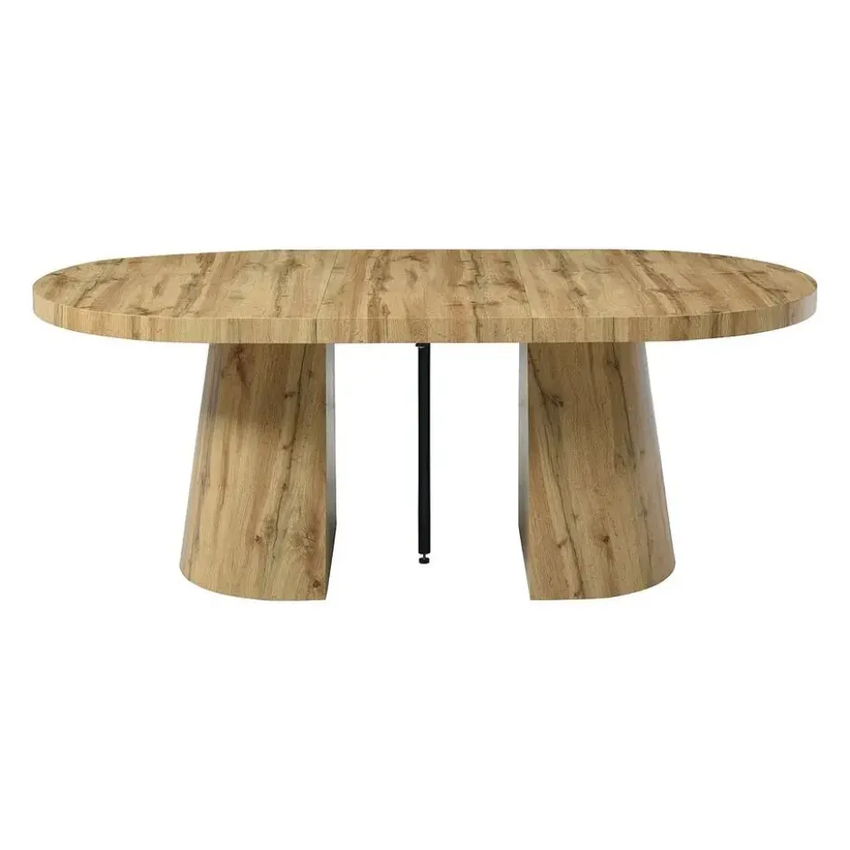 Eettafel CLOEVA - Uitschuifbaar - Natuurlijk licht Hout paneel