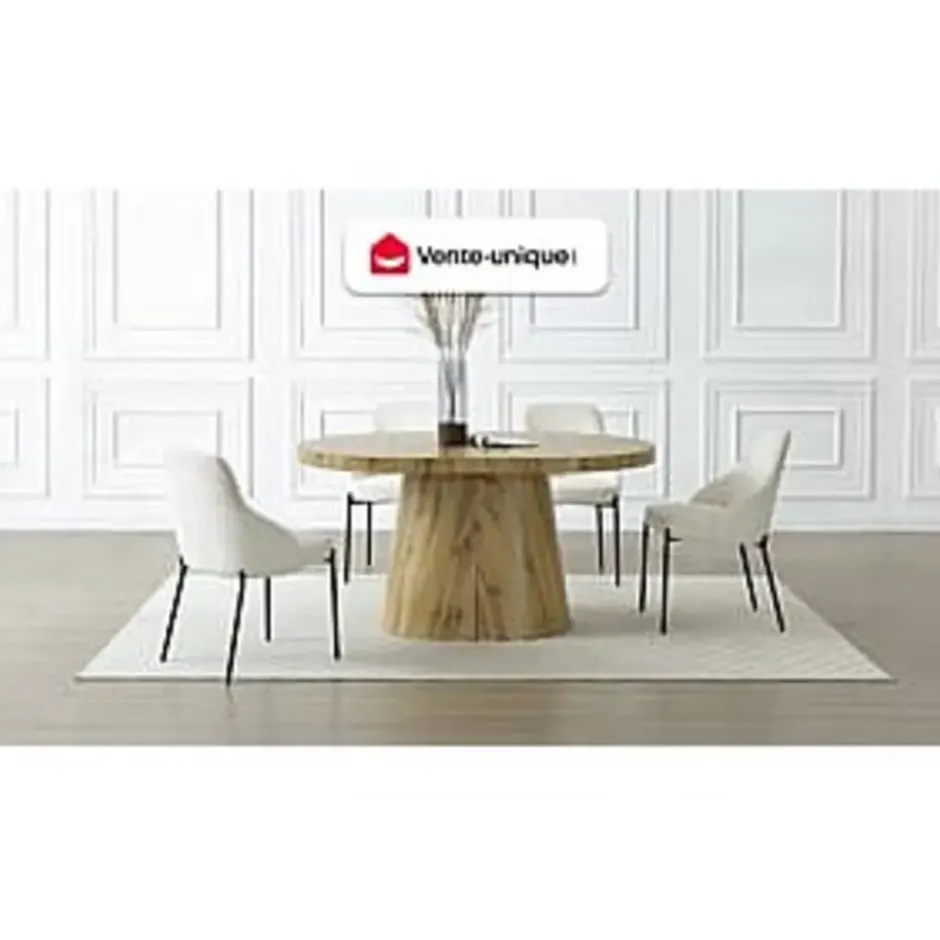 Eettafel CLOEVA - Uitschuifbaar - Natuurlijk licht Hout paneel