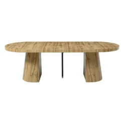 Eettafel CLOEVA - Uitschuifbaar - Natuurlijk licht Hout paneel
