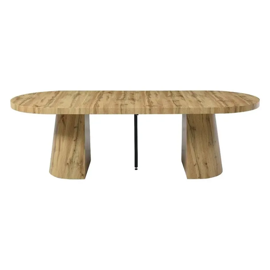 Eettafel CLOEVA - Uitschuifbaar - Natuurlijk licht Hout paneel