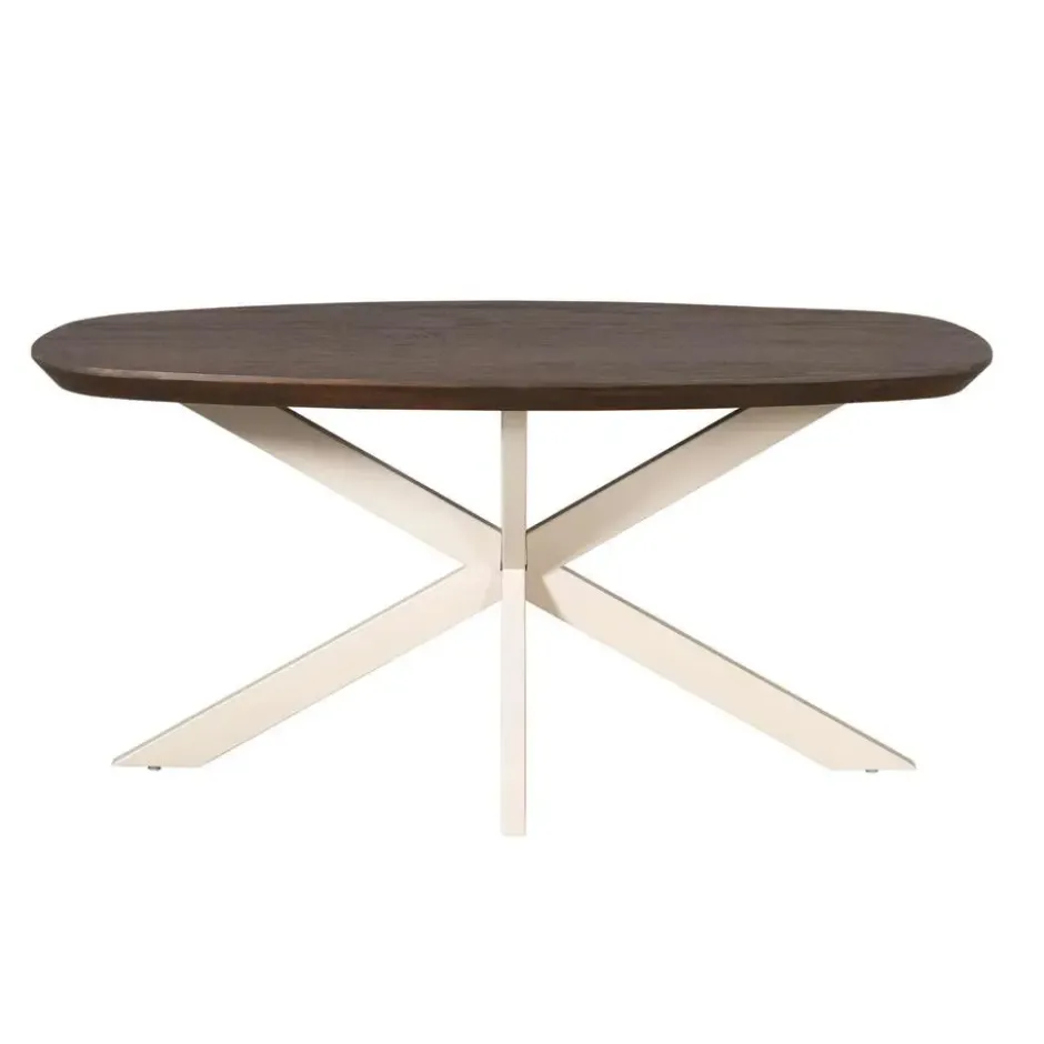 Eettafel Deens Ovaal Bruin Hout - 160x90x76cm - Madison