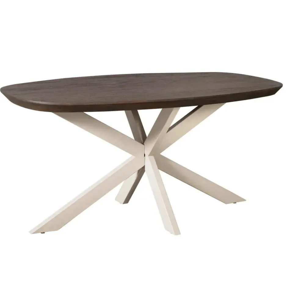 Eettafel Deens Ovaal Bruin Hout - 160x90x76cm - Madison