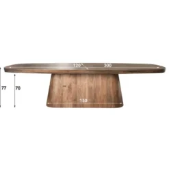 Eettafel - Deens Ovaal - 300cm - Acaciahout - Arcadia