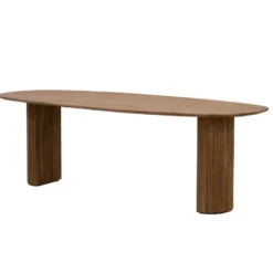 Eettafel Deens Ovaal 240cm - Bruin Mangohout - Feline