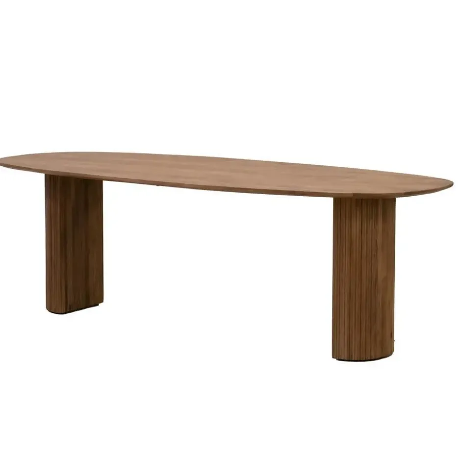 Eettafel Deens Ovaal 240cm - Bruin Mangohout - Feline