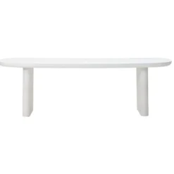 Eettafel Deens Ovaal 200cm - Wit Betonlook - Maya