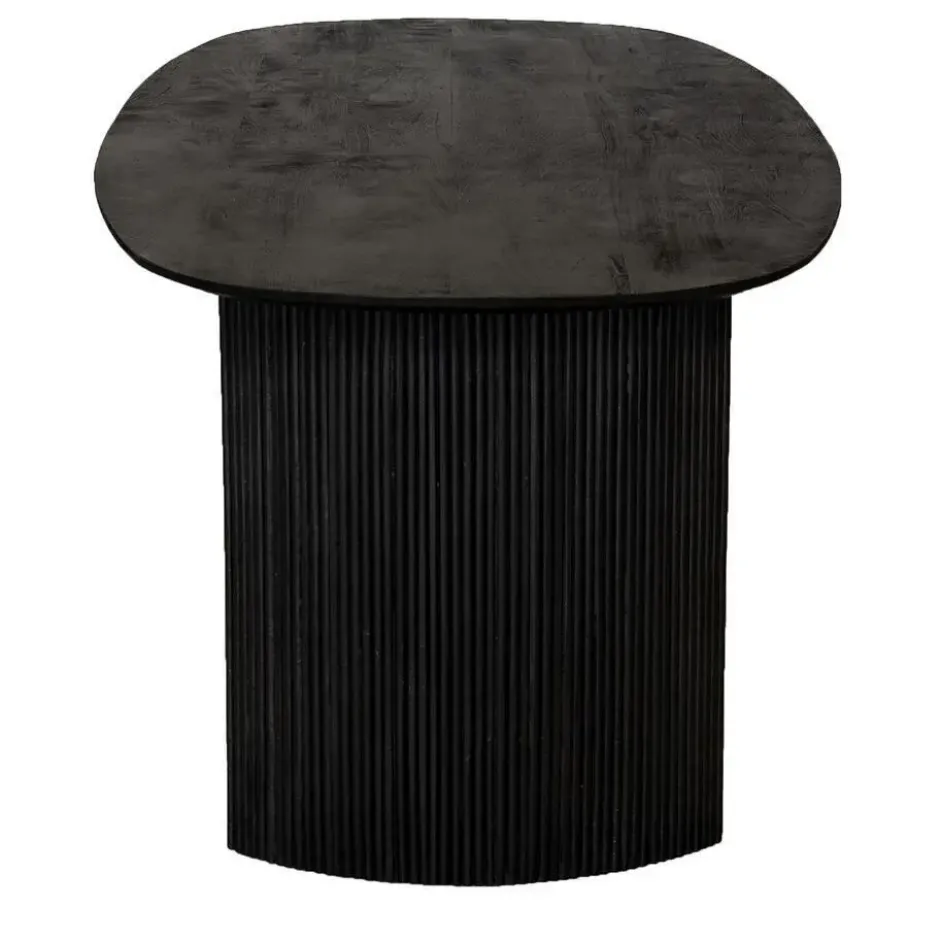 Eettafel Deens Ovaal 200cm - Zwart Mangohout - Feline