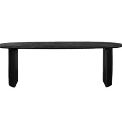 Eettafel Deens Ovaal 200cm - Zwart Mangohout - Feline