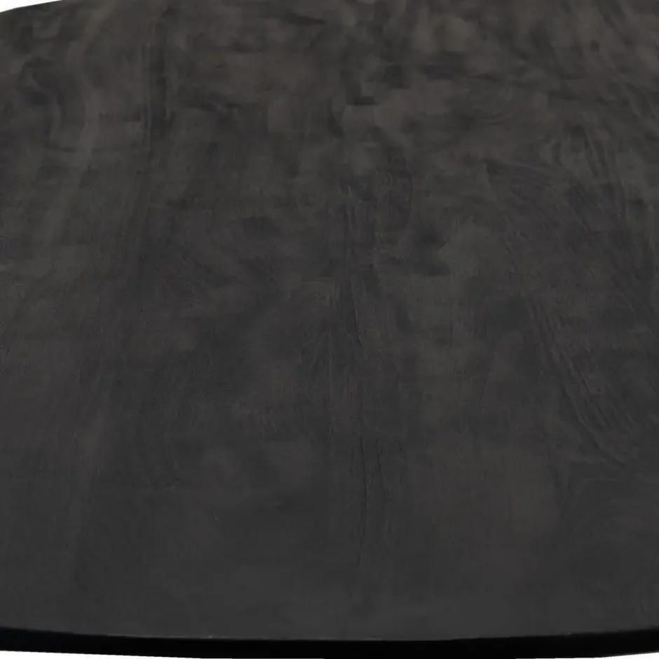 Eettafel Deens Ovaal 220cm - Zwart Mangohout - Feline