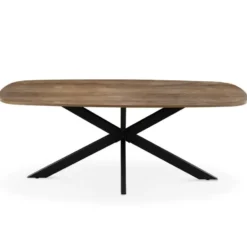 Eettafel Deens Ovaal - Donkerbruin Hout - 200x100x76cm - Jaimy