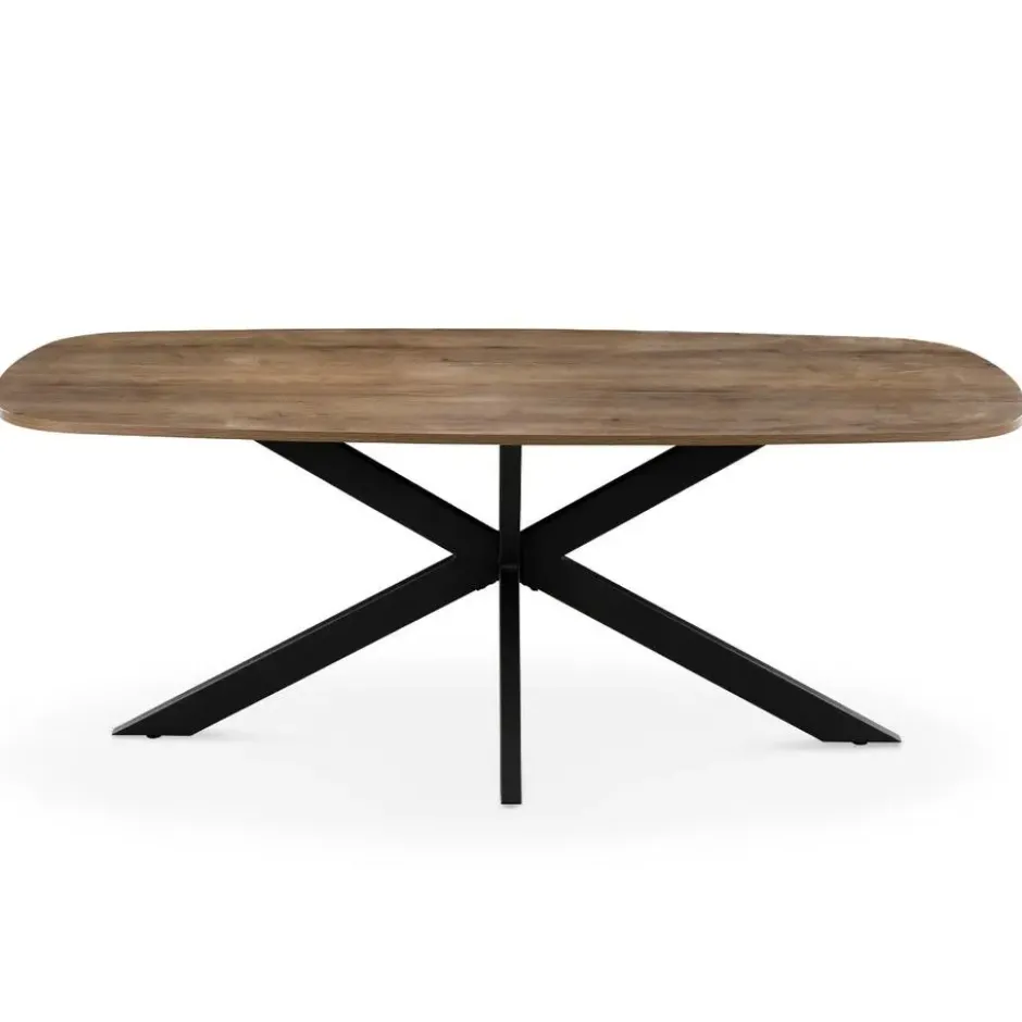 Eettafel Deens Ovaal - Donkerbruin Hout - 200x100x76cm - Jaimy