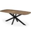 Eettafel Deens Ovaal Donkerbruin Hout - 200cm - Jaimy