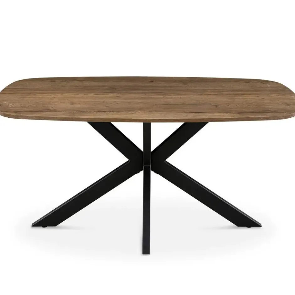 Eettafel Deens Ovaal - Donkerbruin Hout - 160x90x76cm - Jaimy