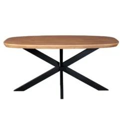 Eettafel Deens Ovaal Naturel Hout - 160x90x76cm - Madison