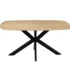 Eettafel Deens Ovaal - Naturel Hout - 160x90x76cm - Jaimy