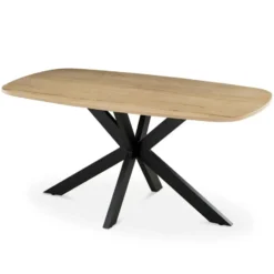 Eettafel Deens Ovaal - Naturel Hout - 160x90x76cm - Jaimy