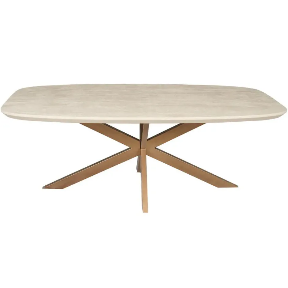 Eettafel Deens Ovaal Zandkleur Hout - 200x100x76cm - Madison