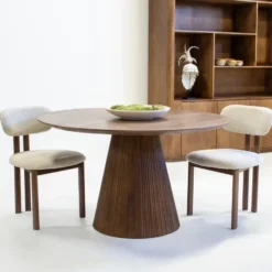 Eettafel Donkerbruin Mangohout - 130x130x76cm - Salvador