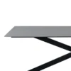 Eettafel Edin 230x100 cm marmerlook grijs - Stoneware - Grijs
