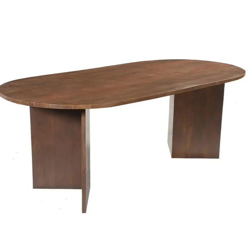 Eettafel Japandi Sara 210x100cm Walnoot Rechthoekig