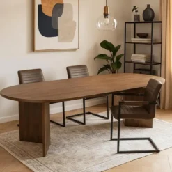 Eettafel Japandi Sara 260x120cm Walnoot Rechthoekig