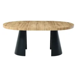 Eettafel JARELIA - Uitschuifbaar - Natuurlijk licht Hout paneel