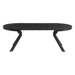 Eettafel KOMONI - 4 plaatsen, 6 plaatsen, 8 plaatsen - Zwart Hout, paneel