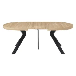 Eettafel KOMONI - Uitschuifbaar - Natuurlijk licht Hout paneel