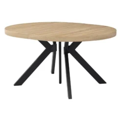 Eettafel KOMONI - Uitschuifbaar - Natuurlijk licht Hout paneel