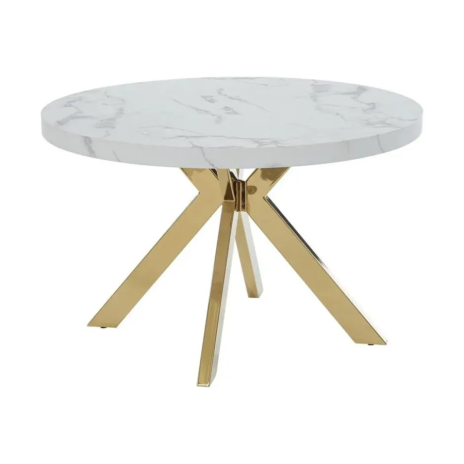 Eettafel KOMONI - Uitschuifbaar - Wit Hout paneel