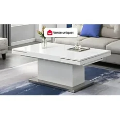 Eettafel LAURIA - 120 cm 180 cmx75 cm - Wit Hout paneel