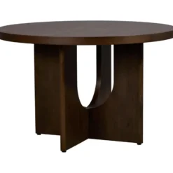 Eettafel Lio - bruin - Ø120 cm