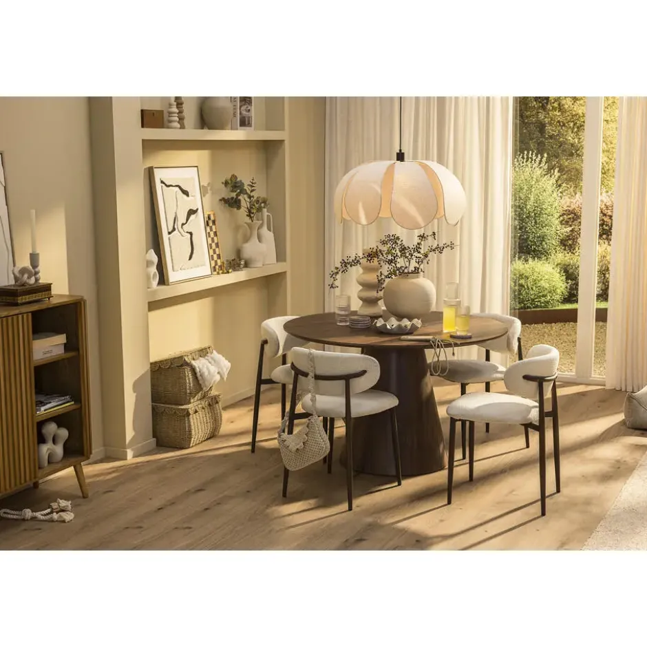 Eettafel Louis - walnoot - Ø120 cm