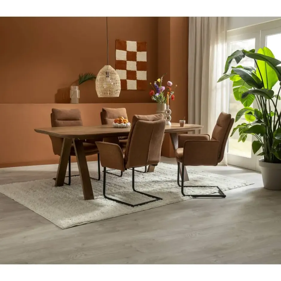 Eettafel Mandy - mangohout - 75x200x94cm