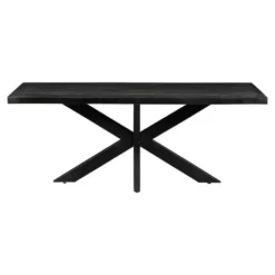Eettafel Memphis Black 140x90cm Rechthoekig Zwart