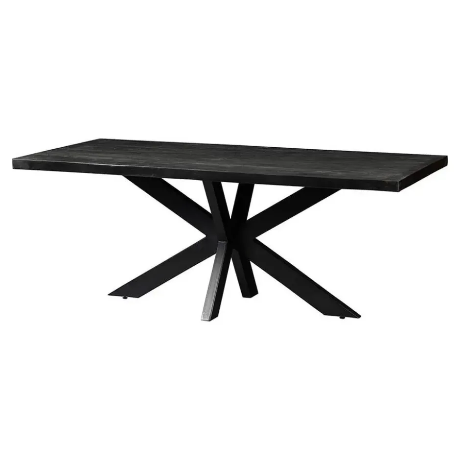 Eettafel Memphis Black 140x90cm Rechthoekig Zwart