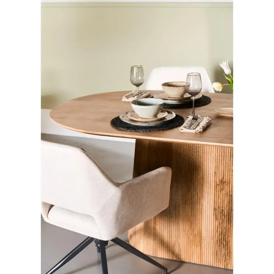 Eettafel Mokka - Lichtbruin 180cm