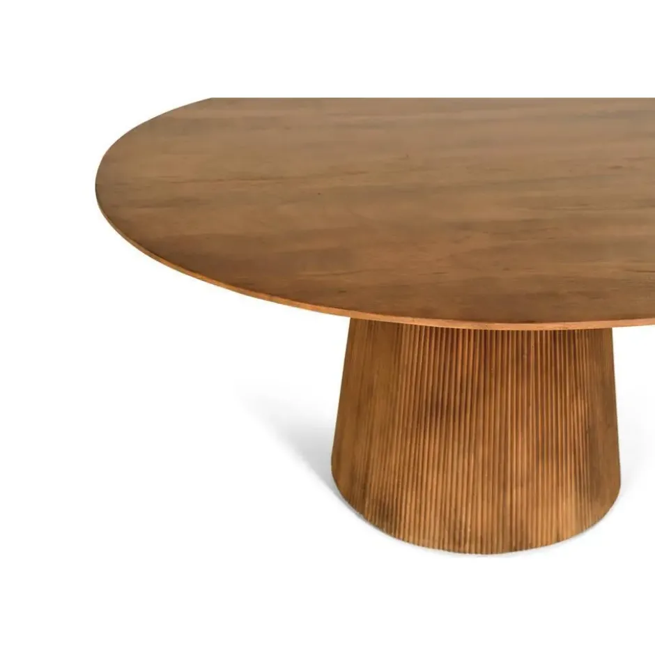 Eettafel Mokka Rond - Lichtbruin Ø120cm