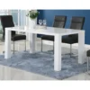 Eettafel MONICA - 160 cmx90 cm - Wit Hout paneel